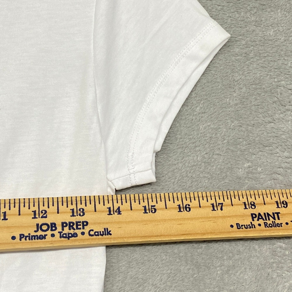 Madewell Top Womens XS White Asymmetric Ruched Tee Allday Jersey Crewneck NZ390 - Picture 8 of 11